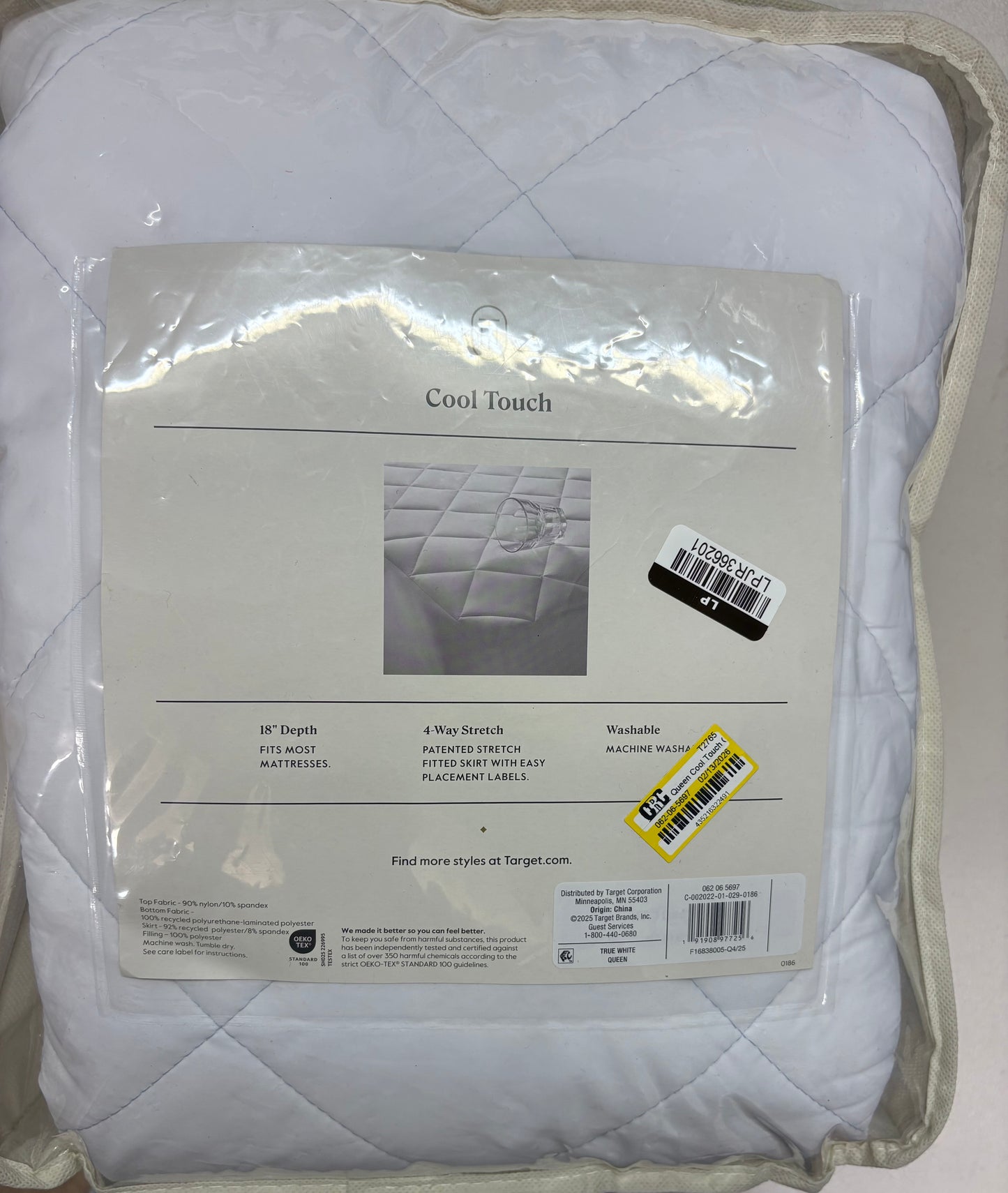 Threshold Queen Cool Touch Mattress Pad, New