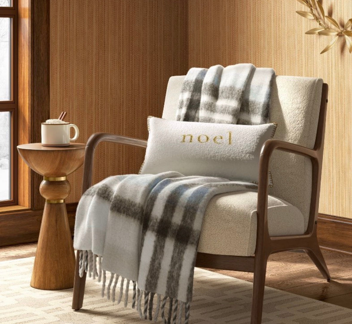 Threshold 50”x60” Woven Plaid Throw Blanket, New