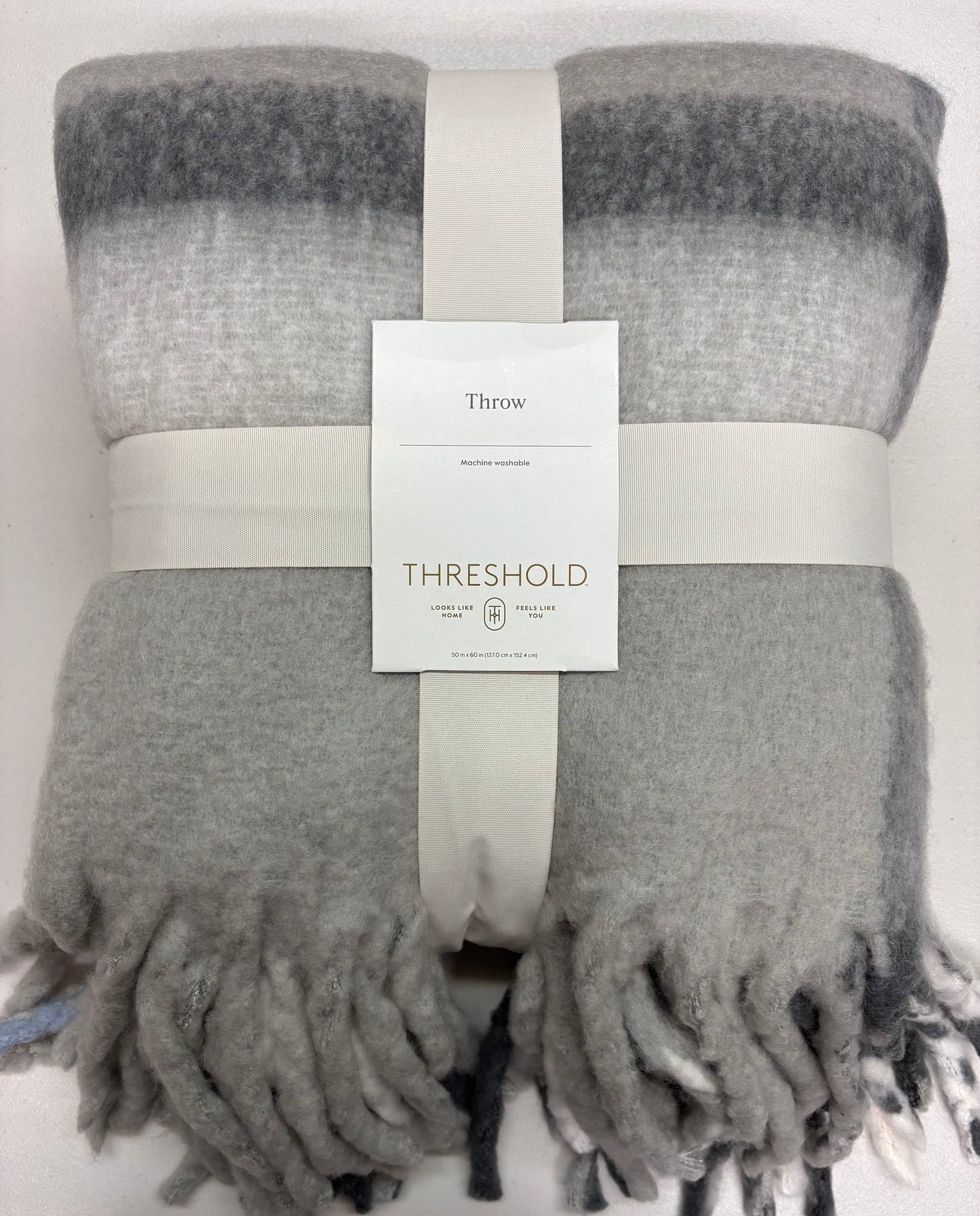 Threshold 50”x60” Woven Plaid Throw Blanket, New