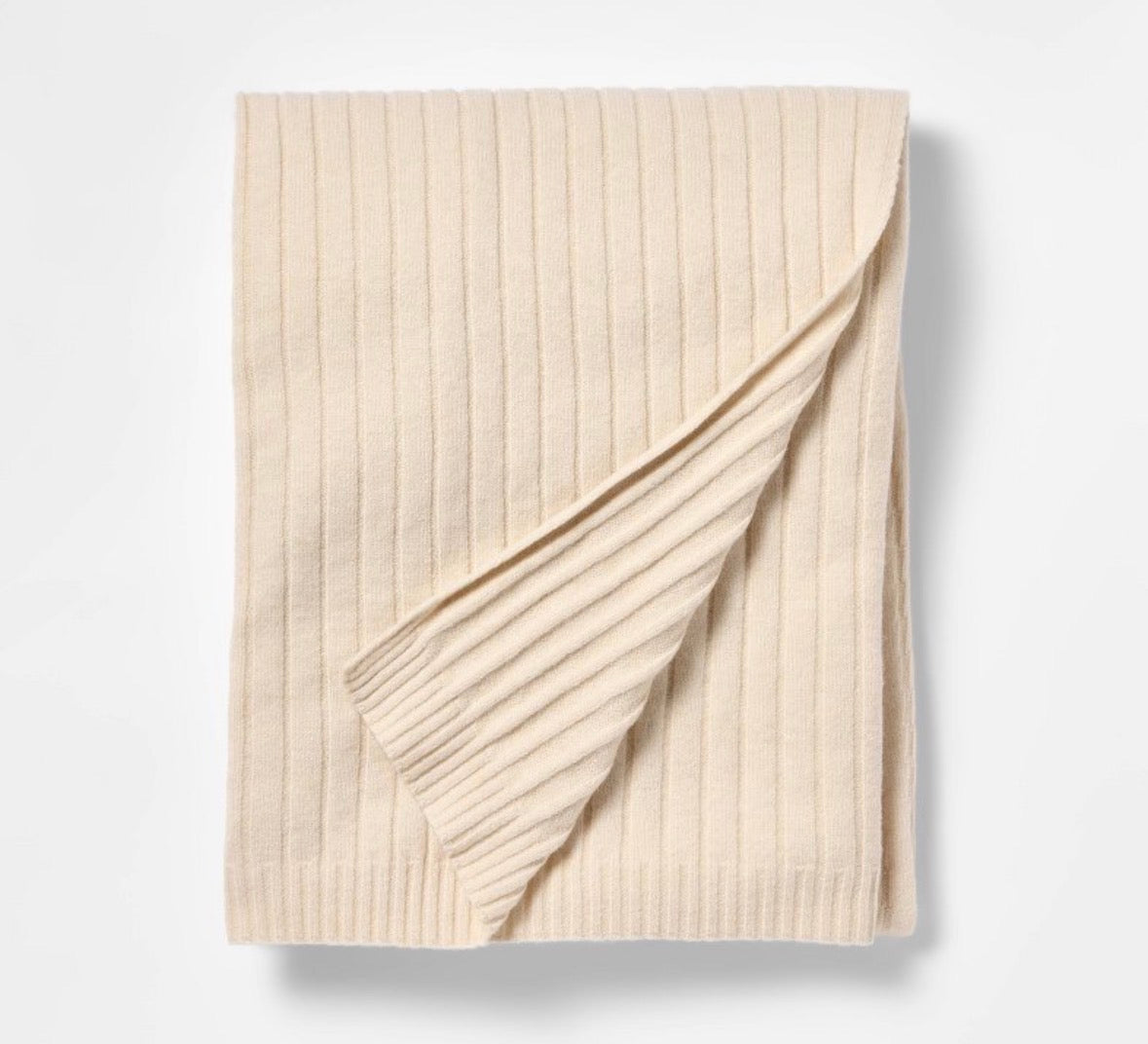 Threshold 50”x60” Casual Rib Throw Blanket, New