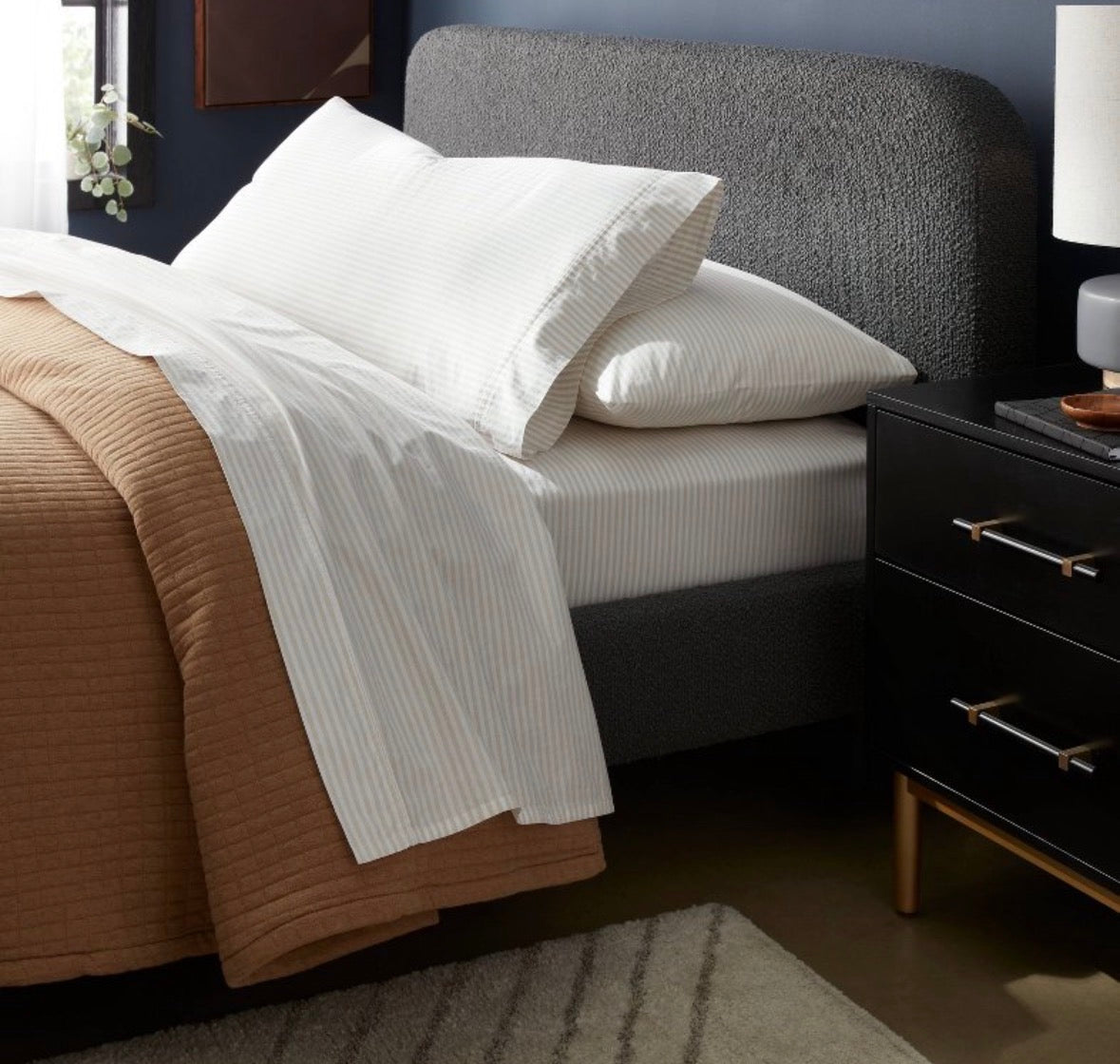 Threshold Twin/XL Twin Organic Percale Cotton Sheet Set, New