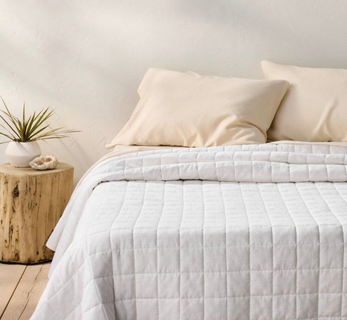 Casaluna King Heavyweight Linen Blend Quilt, New