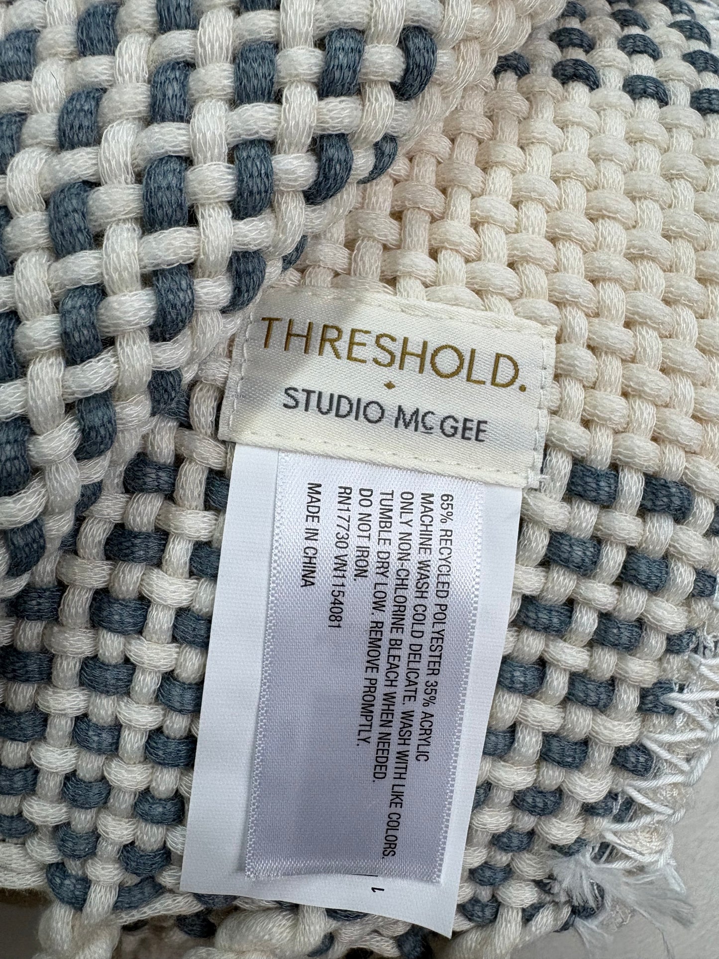 Studio McGee 50”x60” Knit Fringed Throw Blanket, New