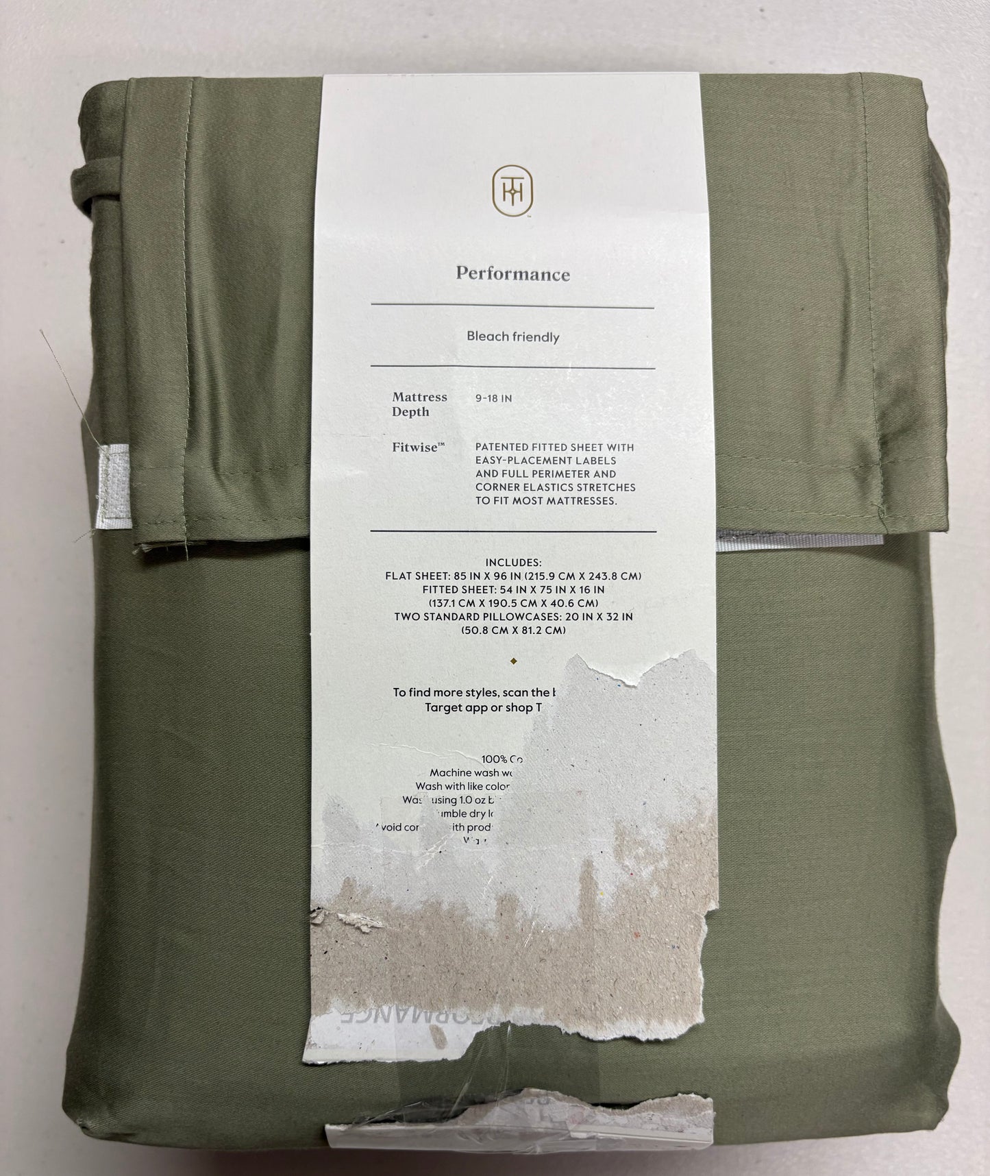 Threshold Full Solid Performance Sheet Set, New