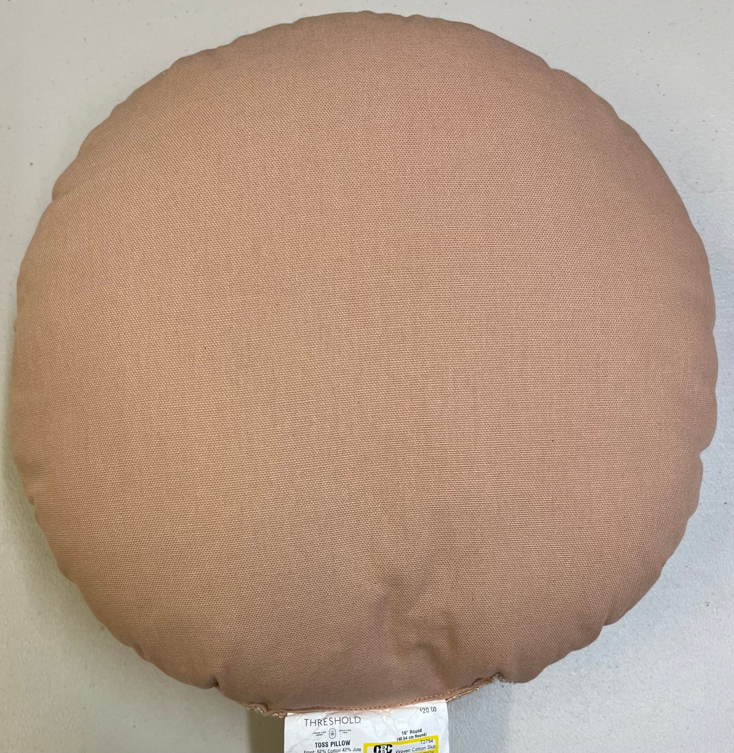 Threshold 16" Woven Cotton Slub Round Throw Pillow, New