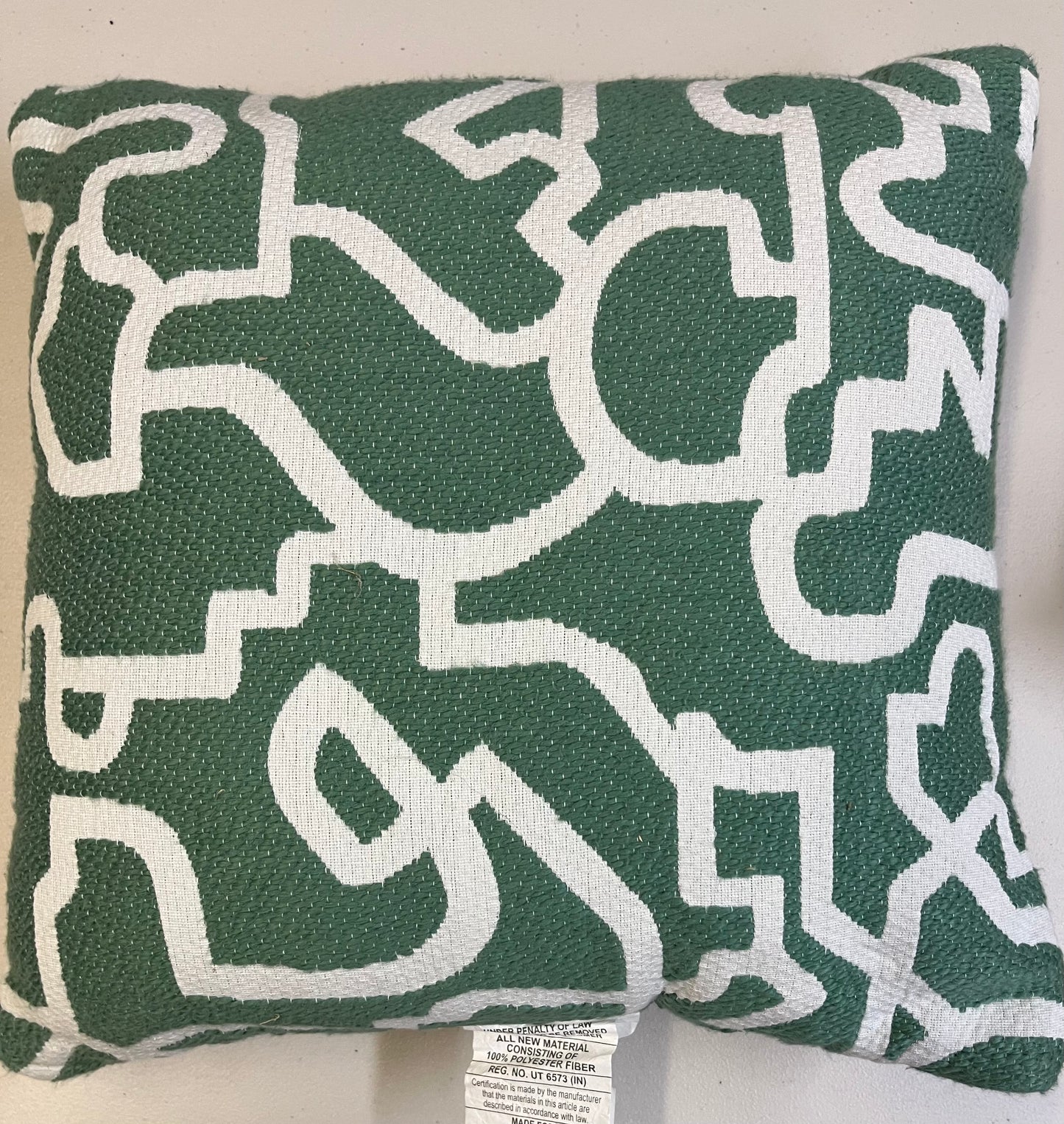 Threshold 18"x18" Woven Geometric Throw Pillow, New