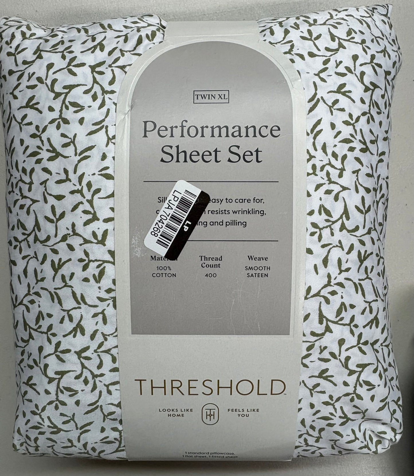 Threshold Twin/XL Twin Printed Performance Sheet Set, New