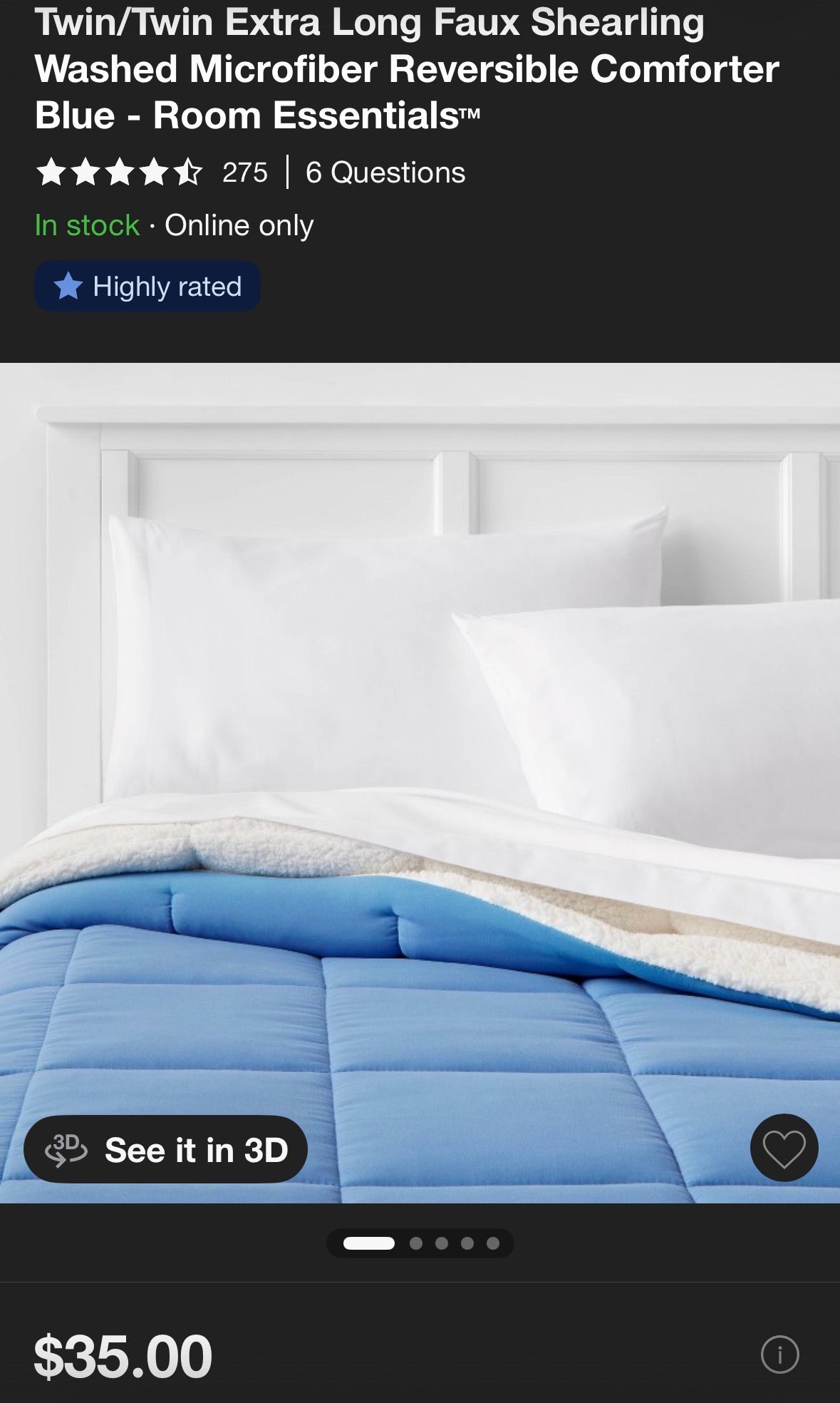 Room Essentials Twin/XL Twin Bedding Bundle, New