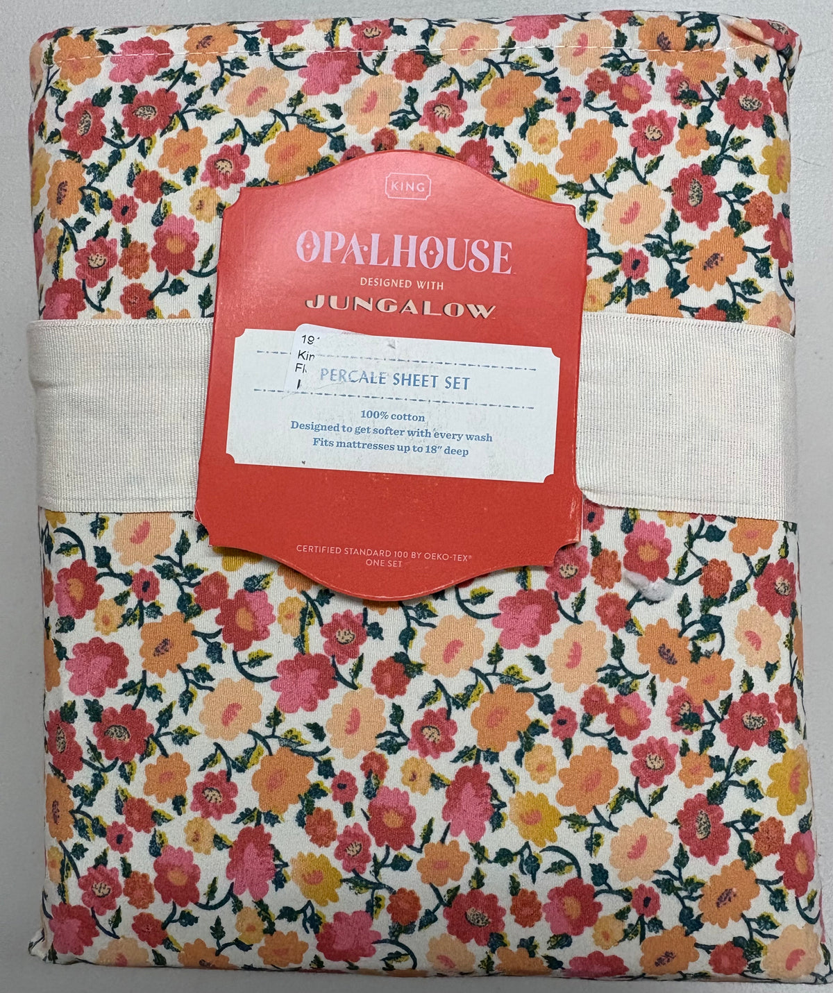 Opalhouse Jungalow King Percale Sheet Set, New