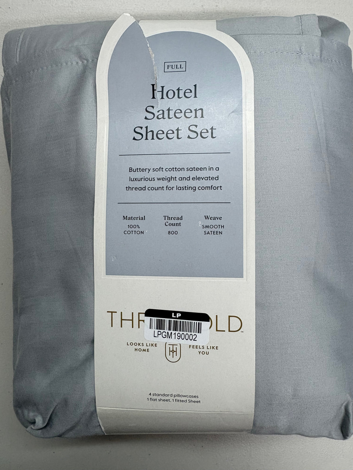 Threshold Full 6 pc. Hotel Sateen Sheet Set, New