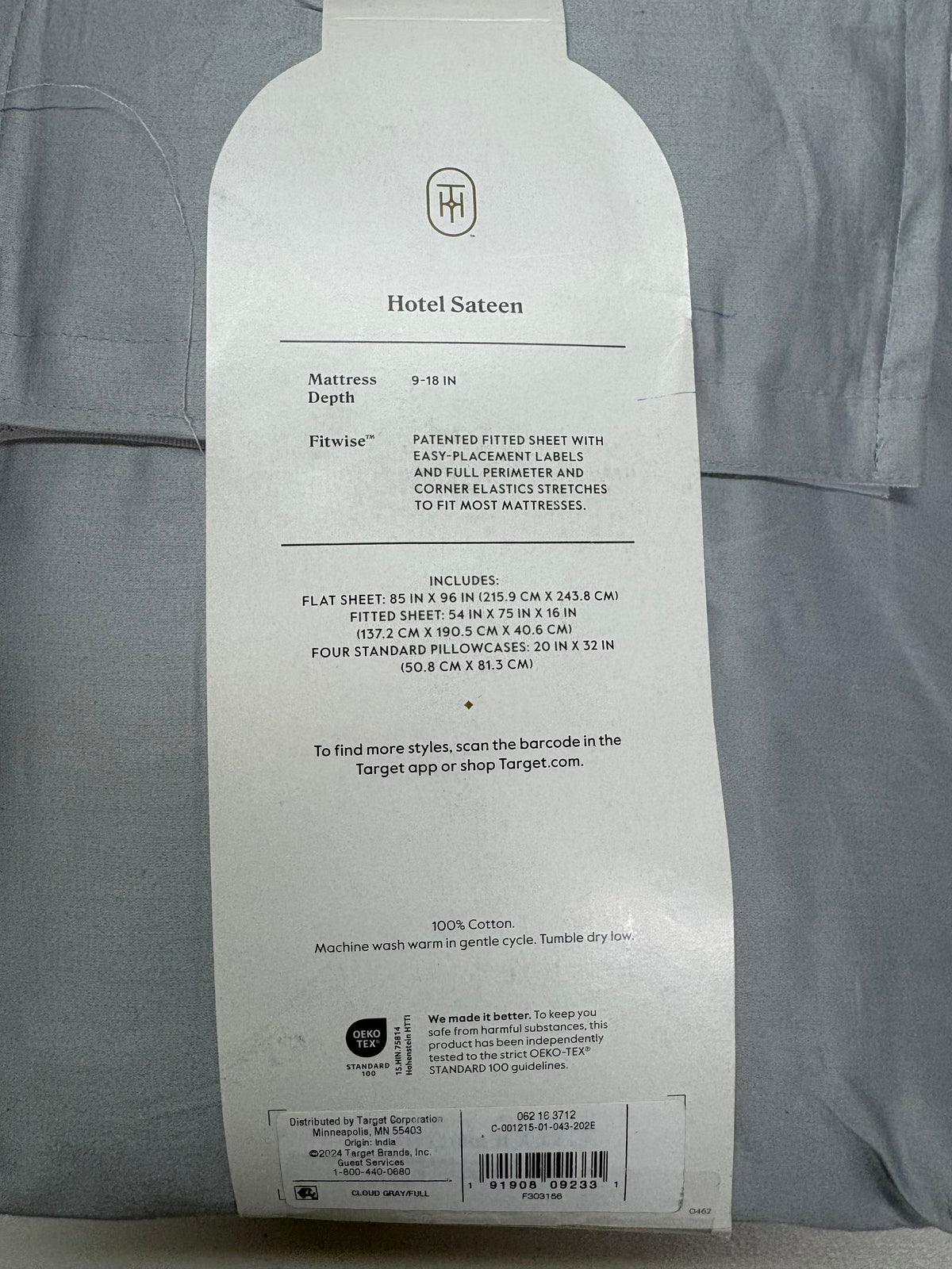 Threshold Full 6 pc. Hotel Sateen Sheet Set, New