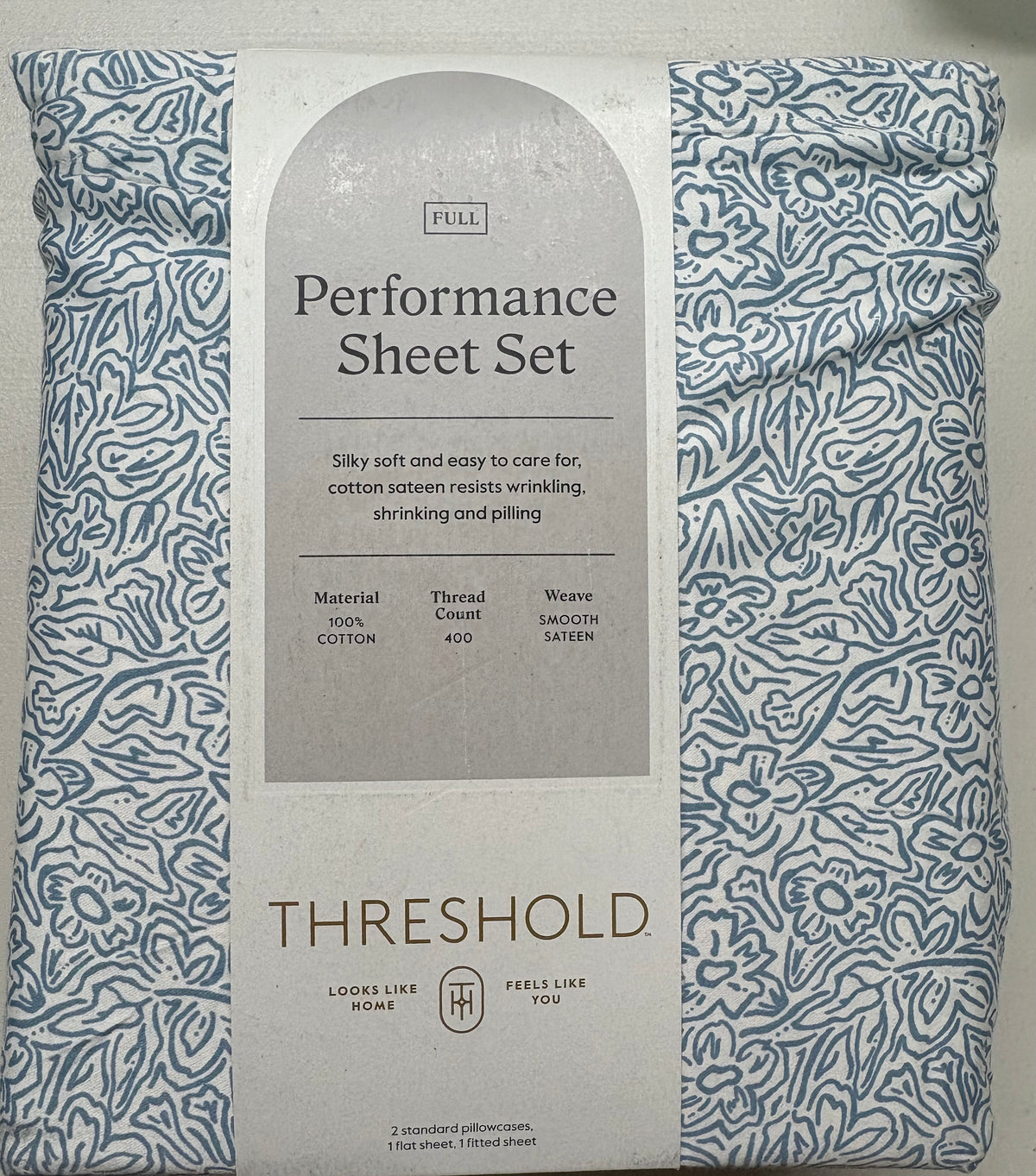 Threshold Full Printed Performance Sheet Set, New