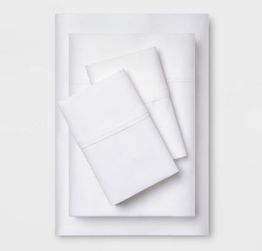 Threshold Twin/XL Twin Solid Performance Sheet Set, New