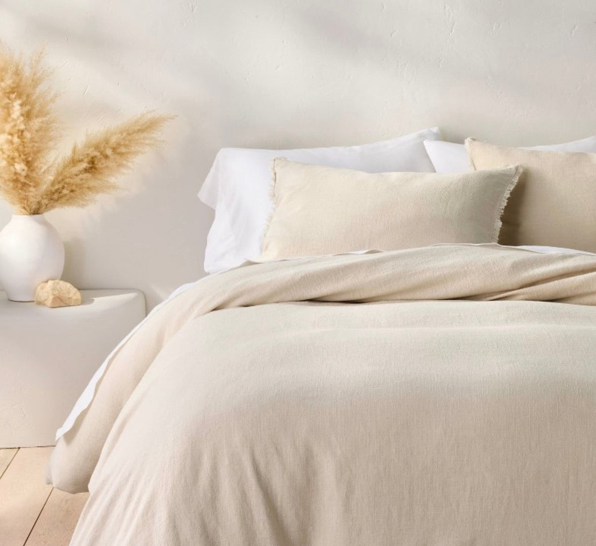 Casaluna Full/Queen Heavyweight Linen Blend Duvet Cover, New