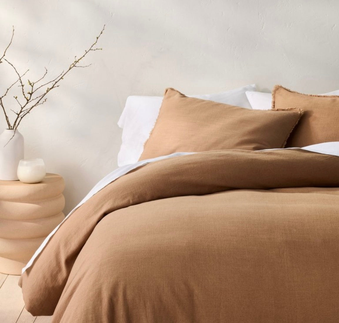 Casaluna King Heavyweight Linen Blend Duvet Set