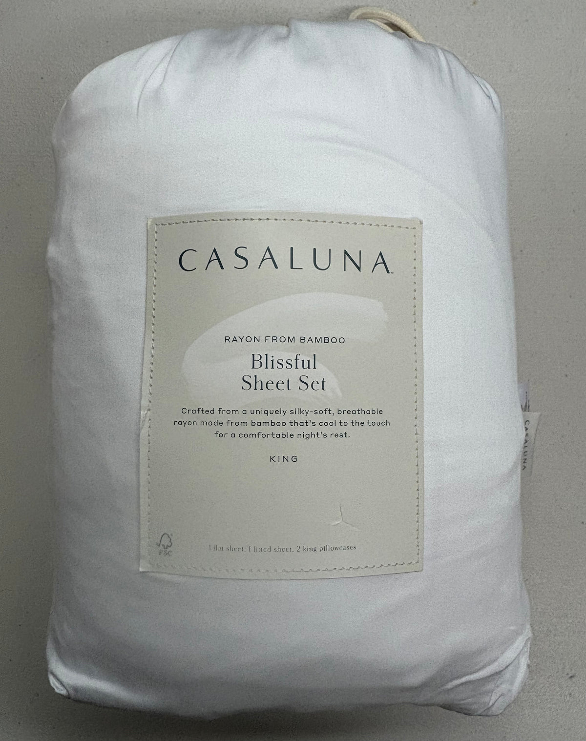 Casaluna King Blissful Bamboo Sheet Set, New