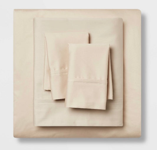 Threshold Twin/XL Twin Solid Performance Sheet Set, New