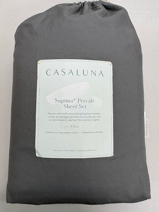 Casaluna Full Supima Percale Sheet Set, New
