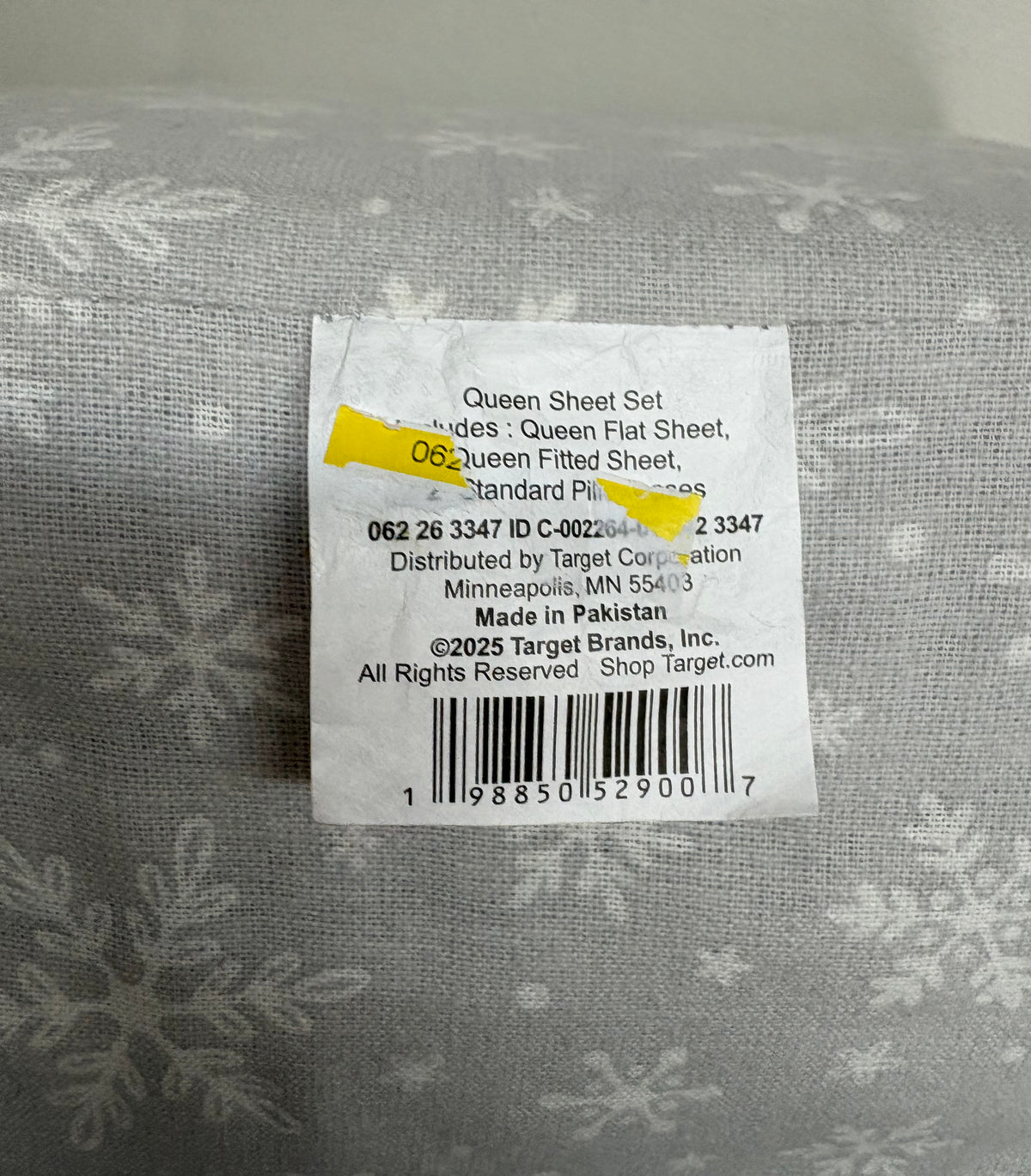 Wondershop Queen 100% Cotton Flannel Sheet Set, New
