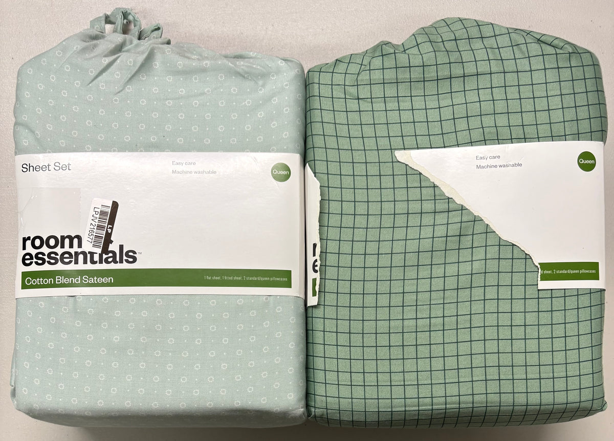 Room Essentials Queen Sheet Sets Bundle, New