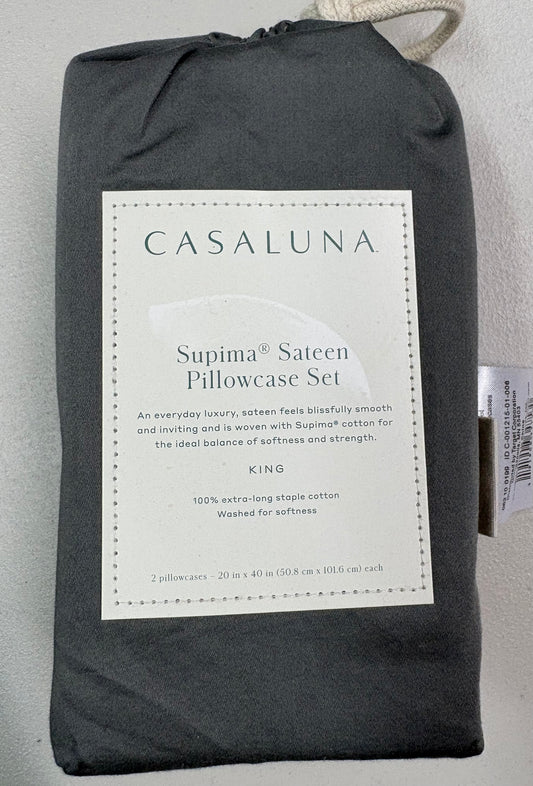 Casaluna King Supima Sateen Pillowcase Set, New