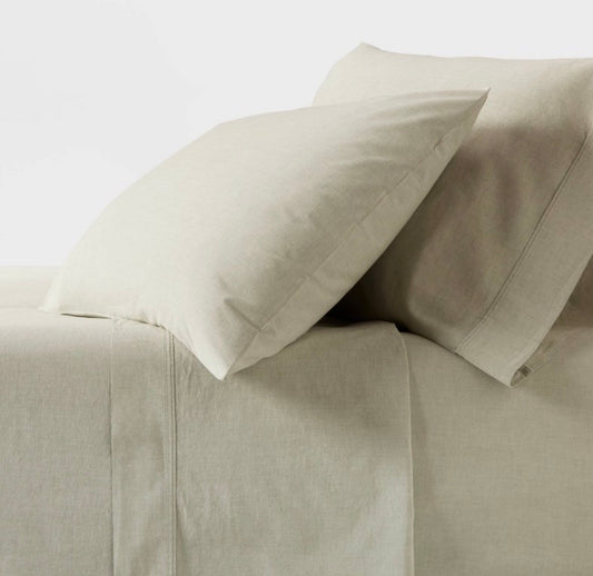 Threshold Twin/XL Twin Organic Percale Sheet Set, New