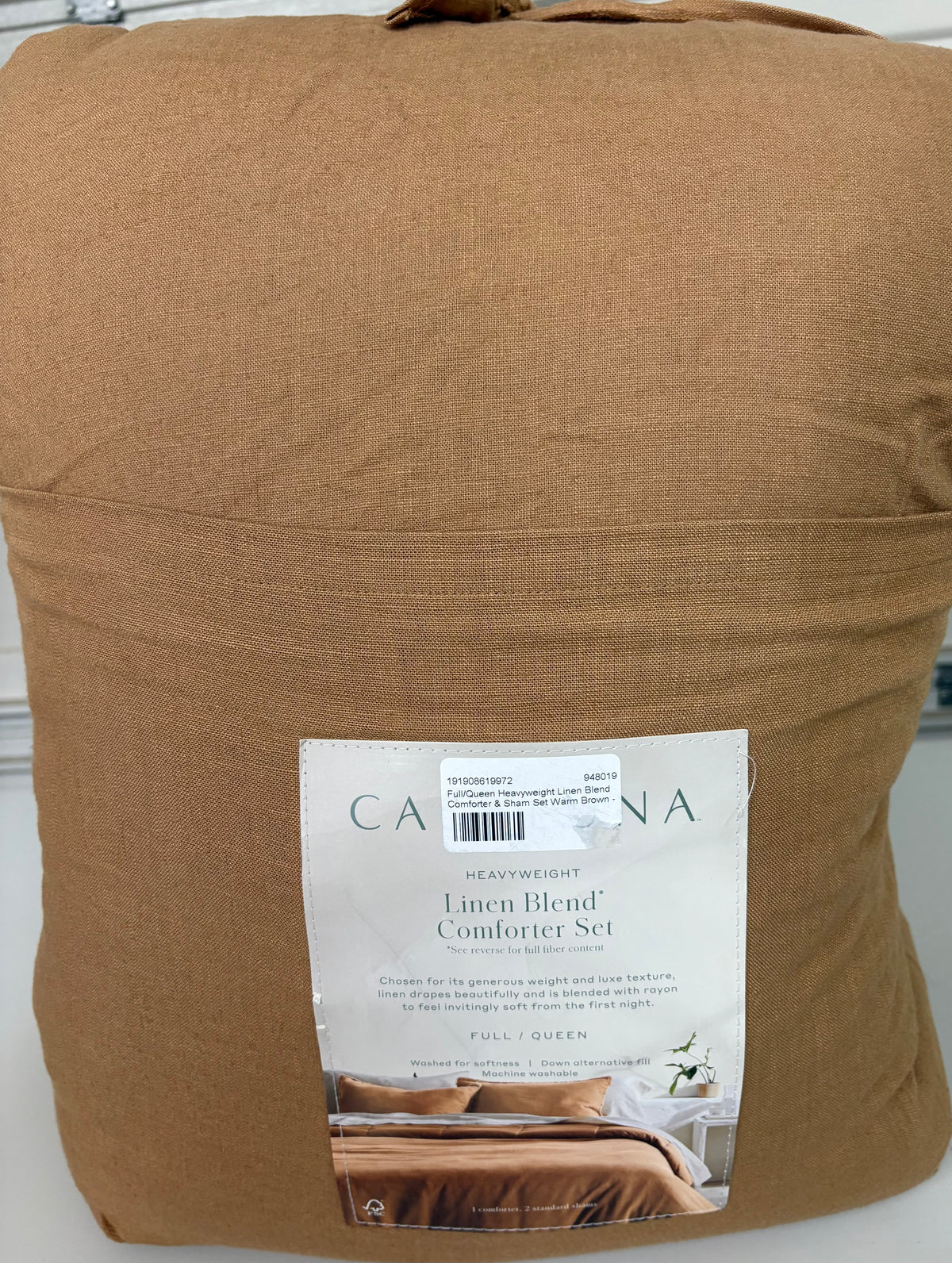 Casaluna Full/Queen Heavyweight Linen Blend Comforter Set, New