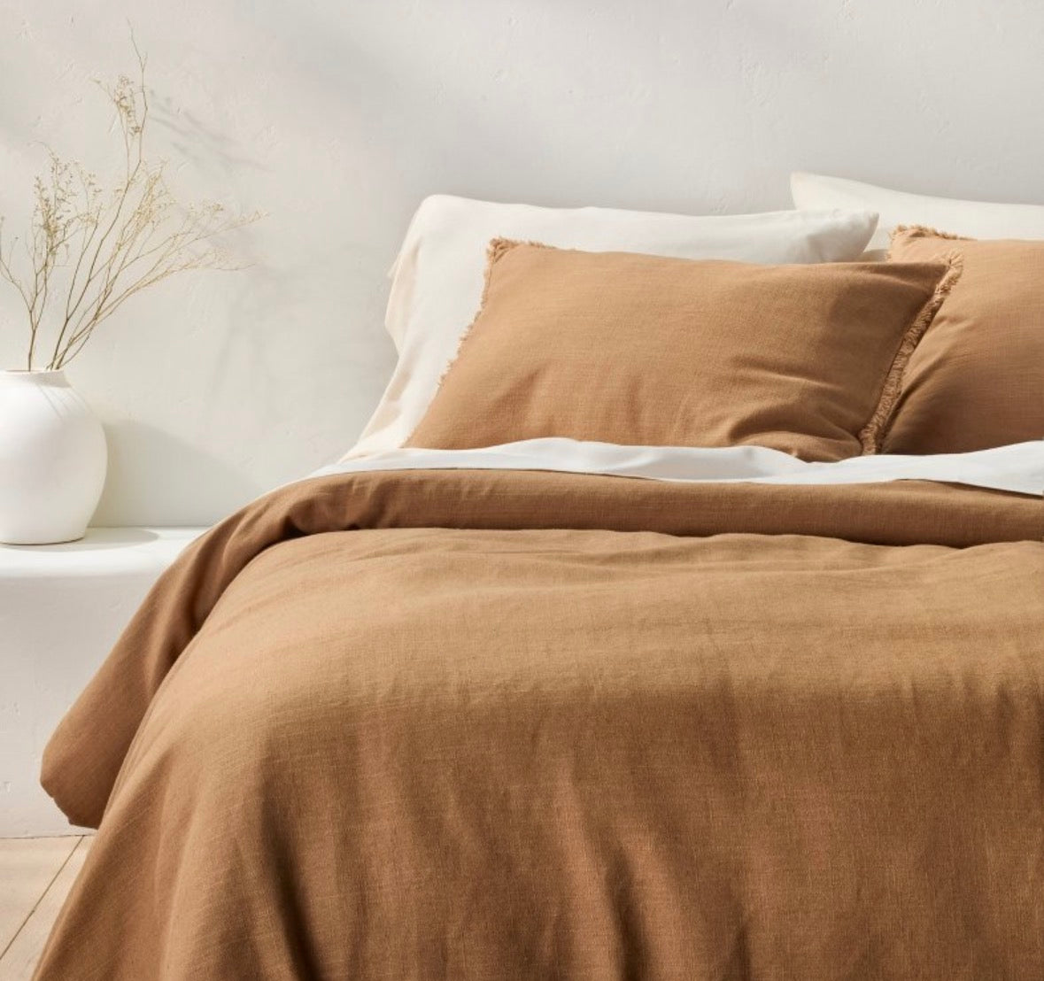 Casaluna Full/Queen Heavyweight Linen Blend Comforter Set, New