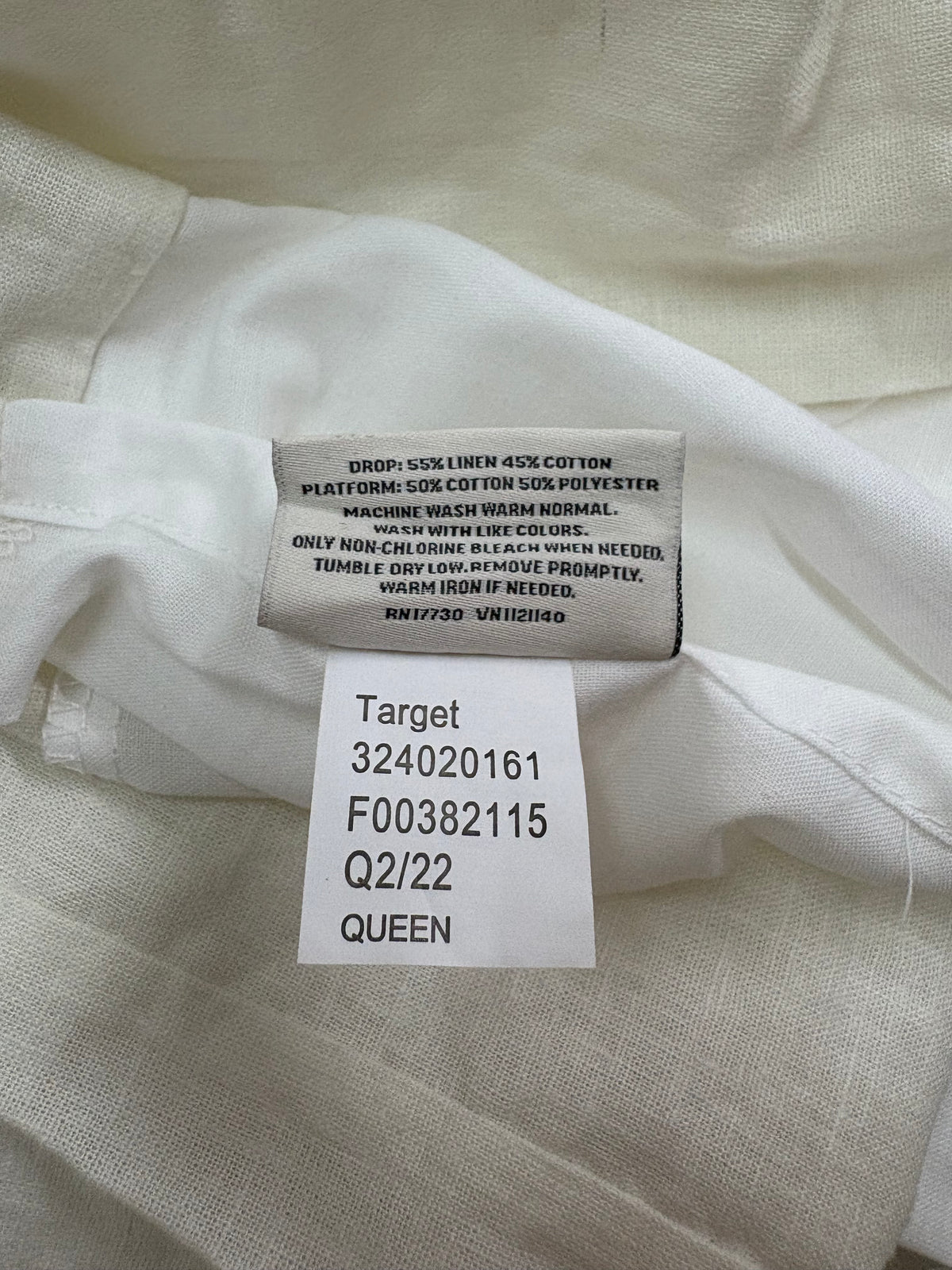 Hearth & Hand Queen Linen Blend Bedskirt, New