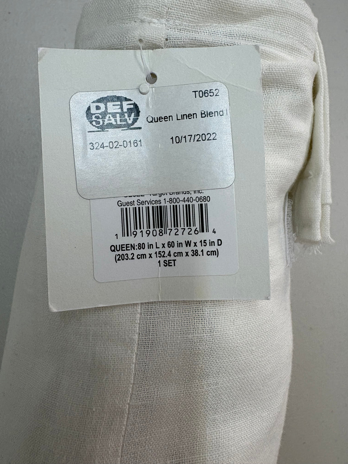 Hearth & Hand Queen Linen Blend Bedskirt, New