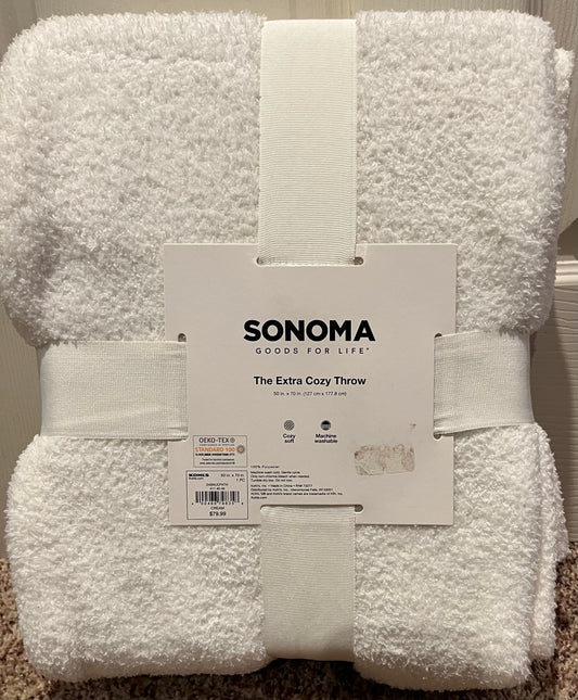 Sonoma 50"x70" Chenille Extra Cozy Throw Blanket, New