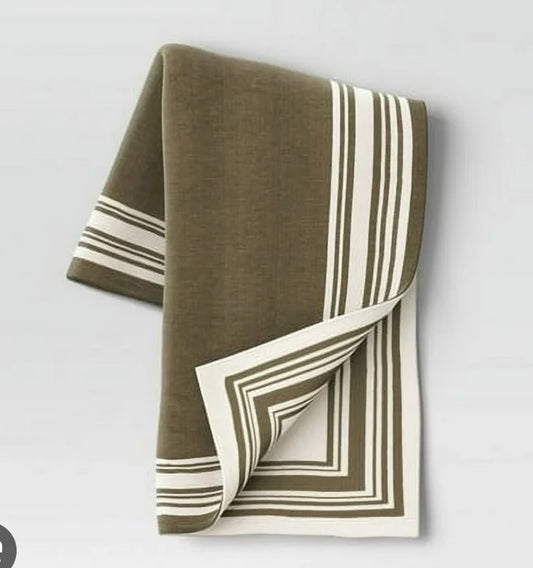 Studio McGee 50"x60" Framed Jacquard Knit Throw Blanket, New