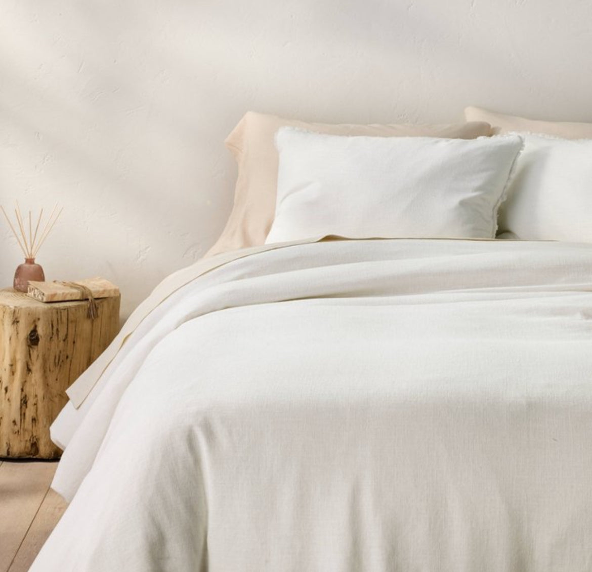 Casaluna King Heavyweight Linen Blend Duvet Cover, New