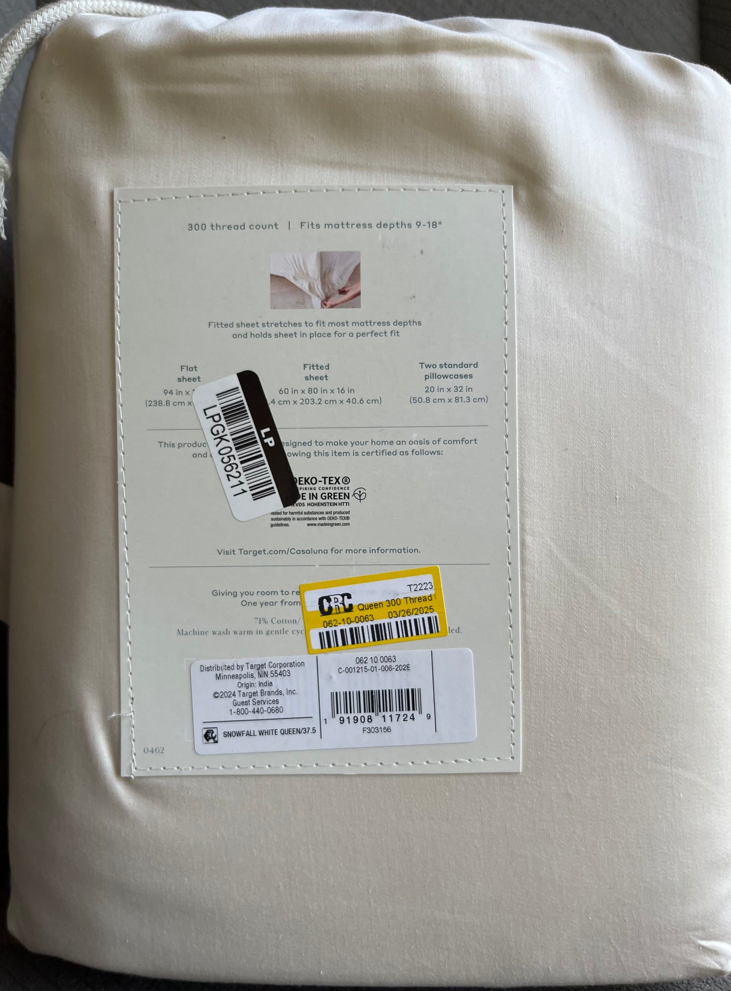 Casaluna Queen Temperature Balancing Sheet Set, New