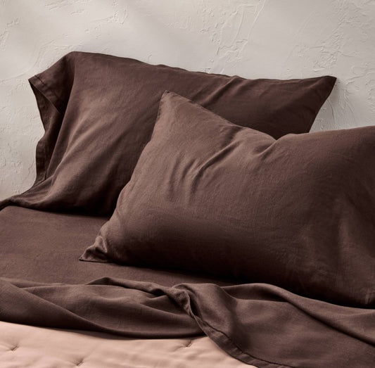 Casaluna King 100% Linen Pillowcase Set, New