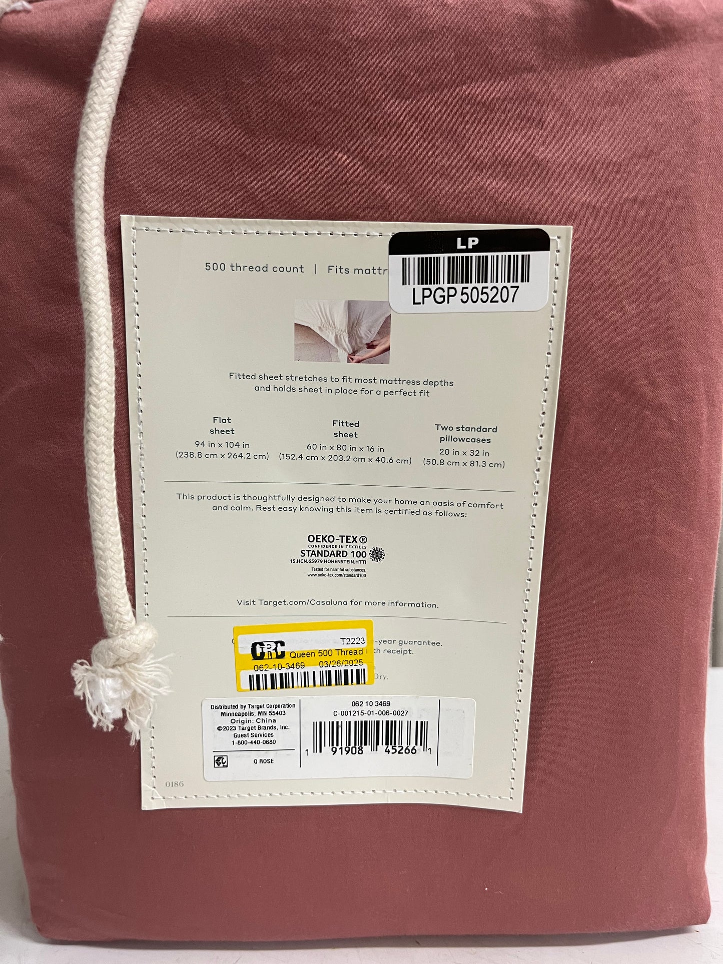 Casaluna Queen Supima Sateen Sheet Set, New