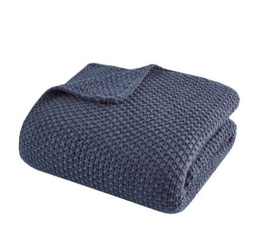 Ink & Ivy 50"x60" Bree Knit Throw Blanket, New