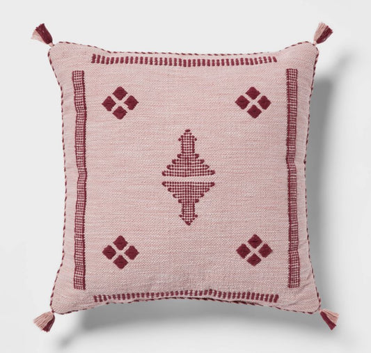 Threshold 18"x 18" Cactus Woven Diamond Throw Pillow, New