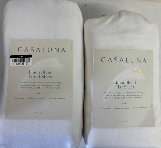 Casaluna Full Linen Blend Sheet Bundle, New