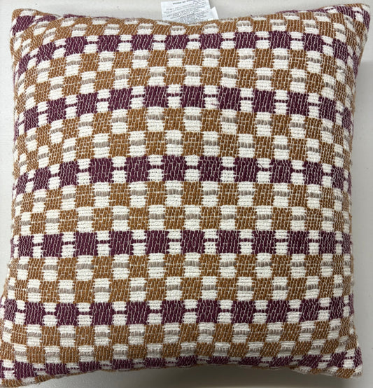Threshold 18"x18" Checkered Woven Throw Pillow, New