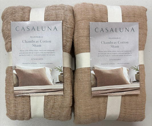 Casaluna Standard Chambray Cotton Sham Set, New