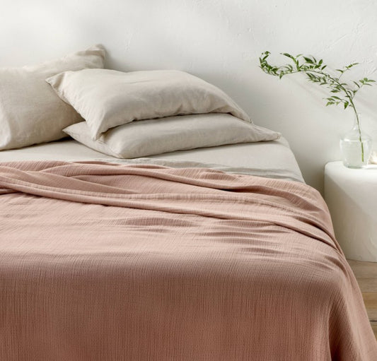 Casaluna Full/Queen Blissful Doublecloth Bed Blanket, New