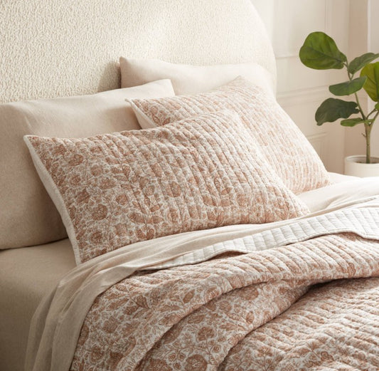 Threshold Standard Floral Cotton Voile Pillow Sham Set, New