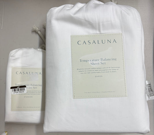 Casaluna Queen Temperature Balancing Sheet & Pillowcase Sets Bundle, New