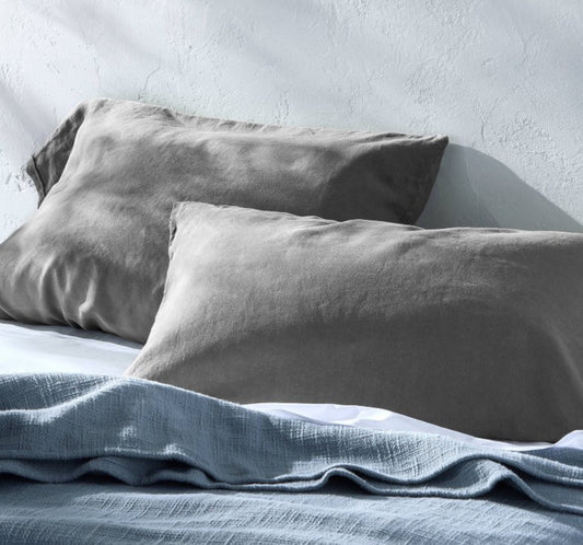 Casaluna Standard 100% Linen Pillowcase Set, New