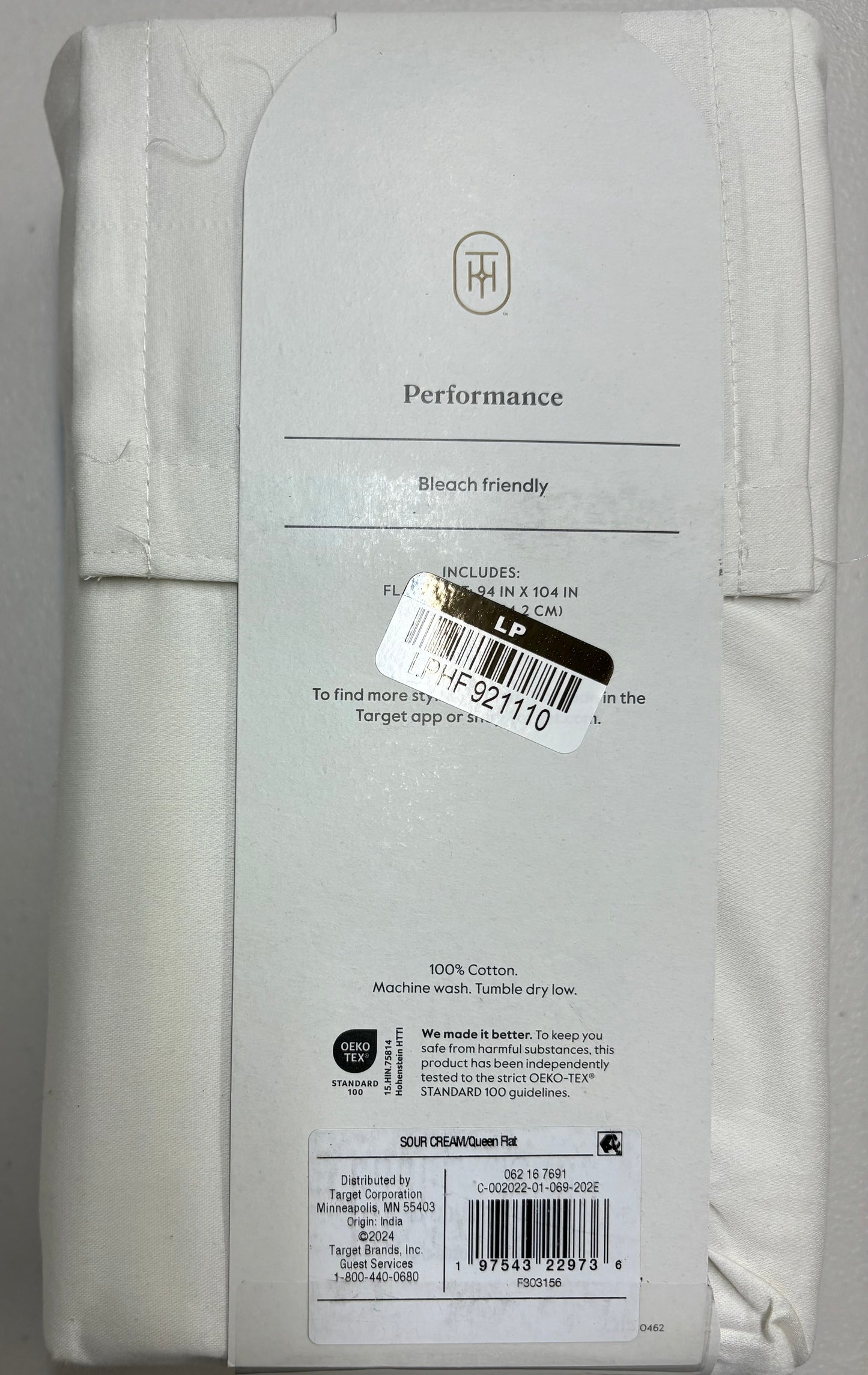 Threshold Queen Performance Flat Sheet, New