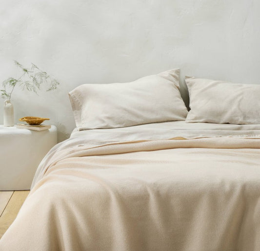 Casaluna Full/Queen Micro Waffle Bed Blanket, New