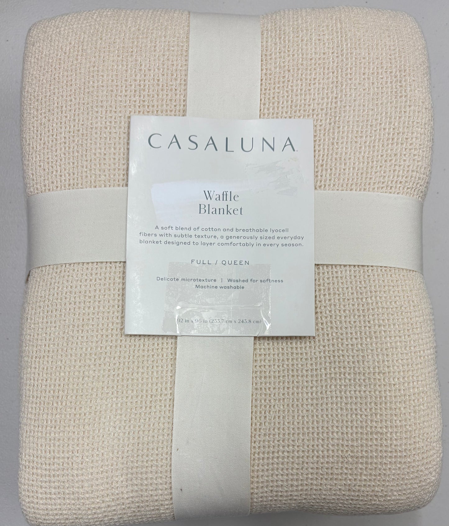 Casaluna Full/Queen Micro Waffle Bed Blanket, New