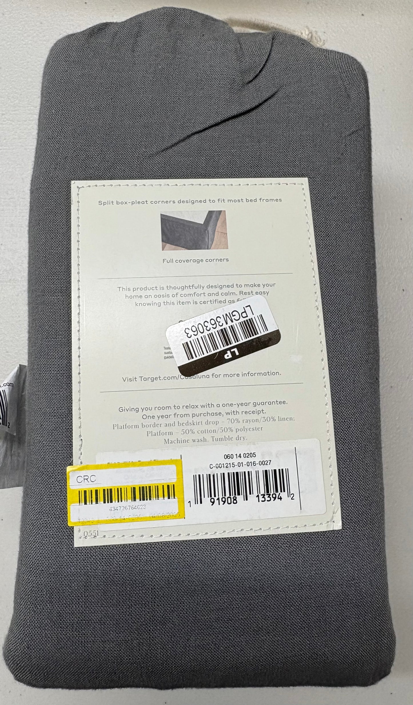 Casaluna King Linen Blend Bedskirt, New