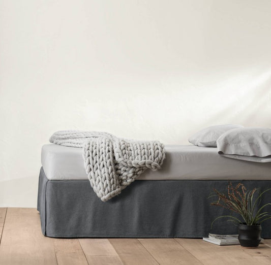 Casaluna King Linen Blend Bedskirt, New